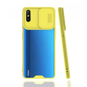 Nettech Xiaomi Redmi 9A Uyumlu Platin Kamera Kızaklı Arka Koruma Kılıf (Sarı) NT-86826