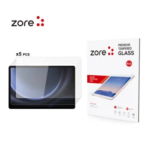 Galaxy Tab S9 Zore 5in1 Tablet Temperli Cam Ekran Koruyucu - Renksiz