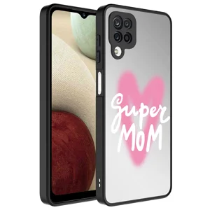 Galaxy A12 Kılıf Aynalı Desenli Kamera Korumalı Parlak Zore Mirror Kapak - Süper Anne