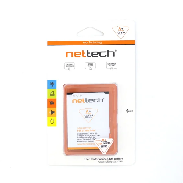 Teknonet Samsung Galaxy i9190 S4 Mini Uyumlu Nettech NT-2479 1800 MAh Batarya NT-2479 - 3