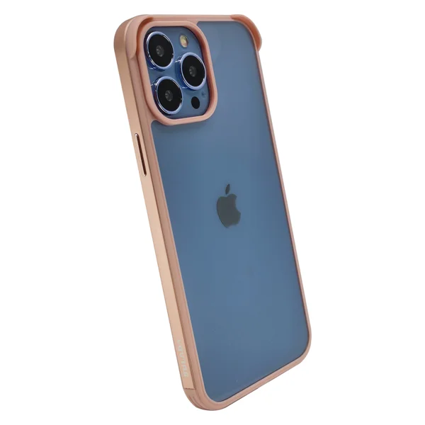 Nettech Apple iPhone 13 Pro Uyumlu Sparta Seri Arka Koruma Kılıf (Pembe) NT-95452 - 2