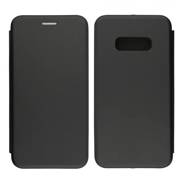 Nettech Samsung Galaxy S10E Uyumlu Lüx Seri Kapaklı Kılıf (Siyah) VR-18205