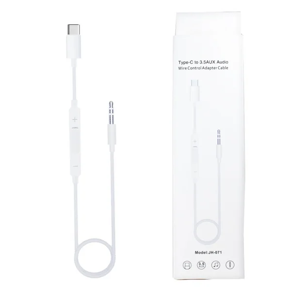 Nettech JH-071 Plastik 100 Cm Type-C To Aux Kablosu (Beyaz) NT-96489 - 2