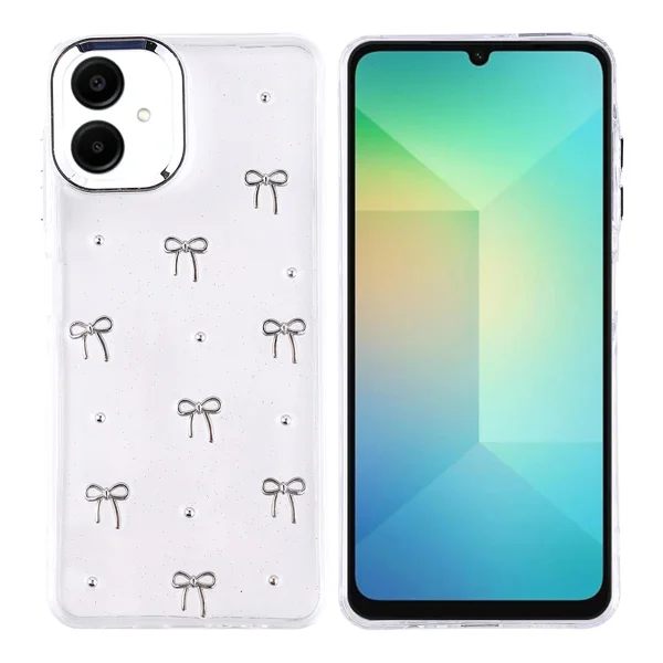 Galaxy A06 Kılıf Airbag Tasarımlı Simli Şeffaf Zore Kutup Kapak - Fiyonk - 1