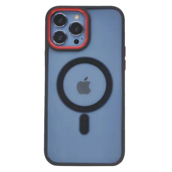Nettech Apple iPhone 13 Pro Max Uyumlu Kamera Çerçeveli MagSafe Arka Koruma Kılıf (Siyah) NT-96307 - 2