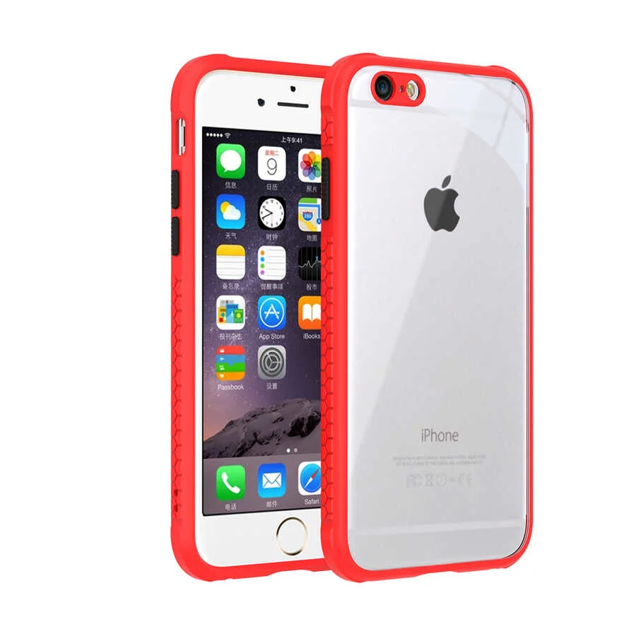 Apple iPhone 6 Kılıf ​​Zore Kaff Kapak - Kırmızı