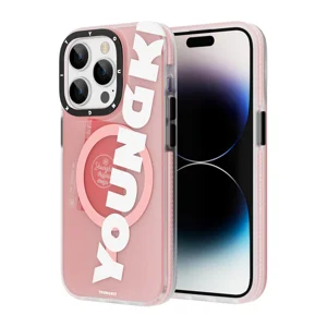 Youngkit Apple iPhone 15 Pro Uyumlu Binfen Arka Koruma Kılıf (Pembe) NT-105450