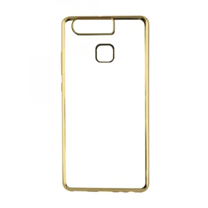 Nettech Huawei P9 Uyumlu Çerçeve Görünümlü Arka Koruma Kılıf (Gold) VR-8247
