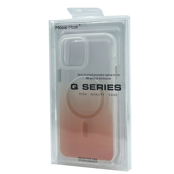 Nettech Apple iPhone 13 Pro Uyumlu Transparan Magsafe Seri Arka Koruma Kılıf (Turuncu) NT-97970 - 3