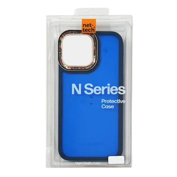 Nettech Apple iPhone 15 Pro Uyumlu NT-N027 Diamond Arka Koruma Kılıf (Mavi Koyu) NT-106934 - 3
