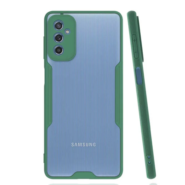 Galaxy M52 Kılıf Zore Parfe Kapak - Koyu Yeşil - 1