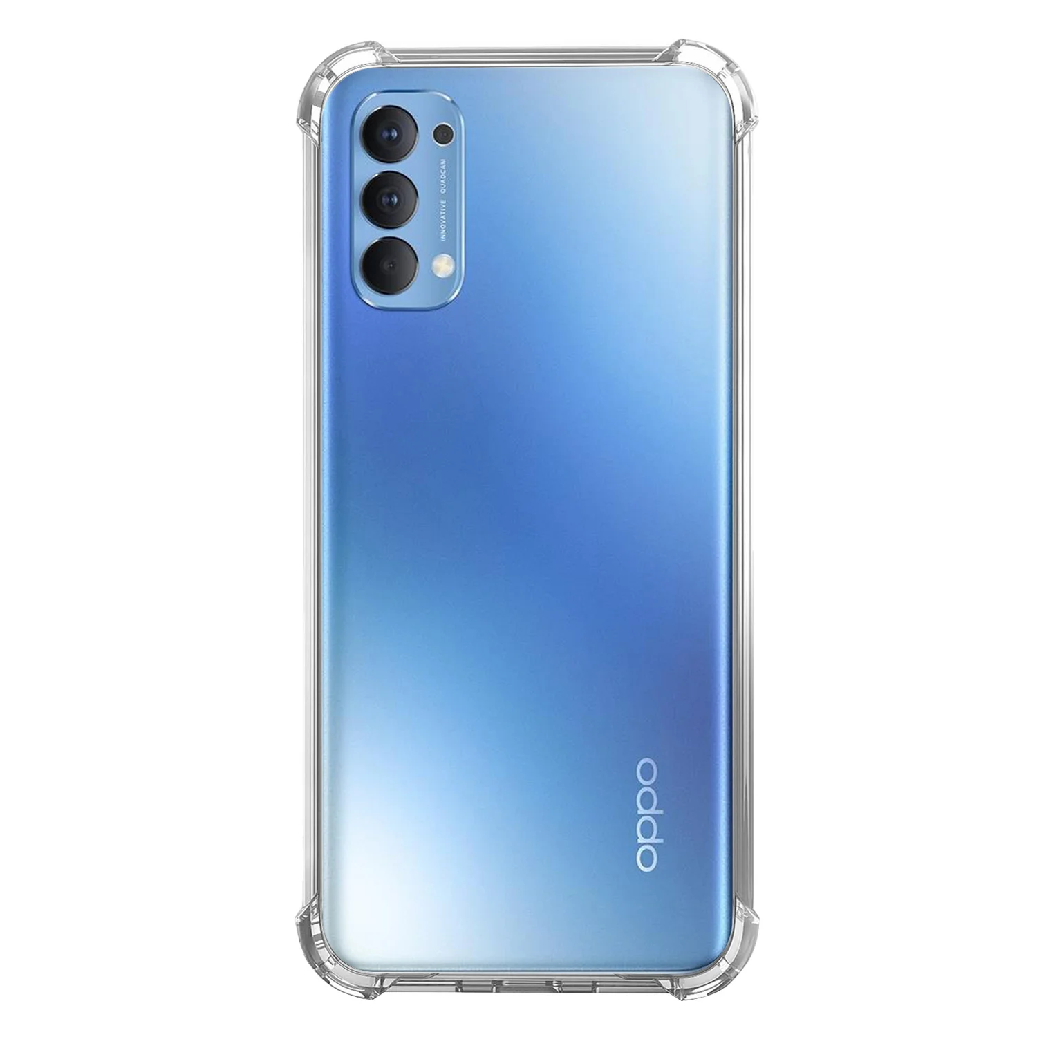 Nettech Oppo Reno 4 Uyumlu Rarroz Seri Arka Koruma Kılıf (Şeffaf) NT-88068