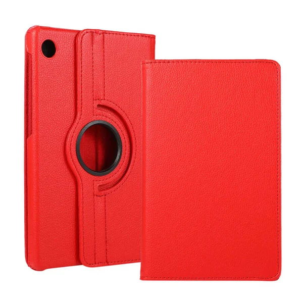 Lenovo Tab M10 Plus TB-125F - TB-128F 3. Jenerasyon Zore Dönebilen Standlı Kılıf - Kırmızı - 1