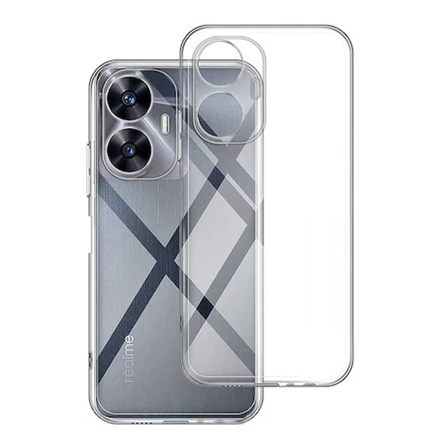 Nettech Realme C55 Uyumlu Lüx Seri Kamera Korumalı Arka Koruma Kılıf (Şeffaf) NT-105355