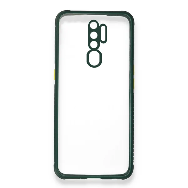 Nettech Oppo A5 2020 Uyumlu Kamera Lens Korumalı Arka Koruma Kılıf (Yeşil) NT-85225 - 2