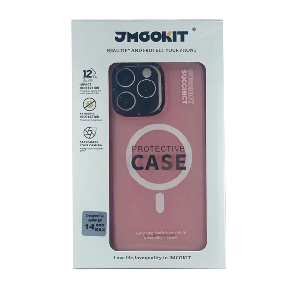 Nettech Apple iPhone 14 Pro Max Uyumlu NT-N002 Magsafe Arka Koruma Kılıf (Pembe) NT-103771 - 3