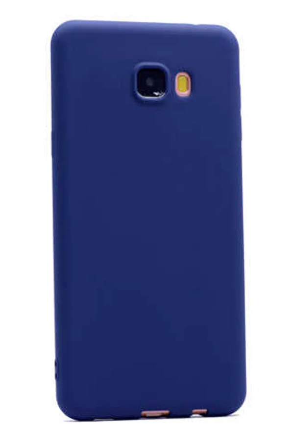 Galaxy C7 Kılıf Zore Premier Silikon Kapak - Lacivert - 1