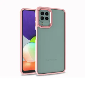 Galaxy M32 Kılıf Zore Flora Kapak - Rose Gold
