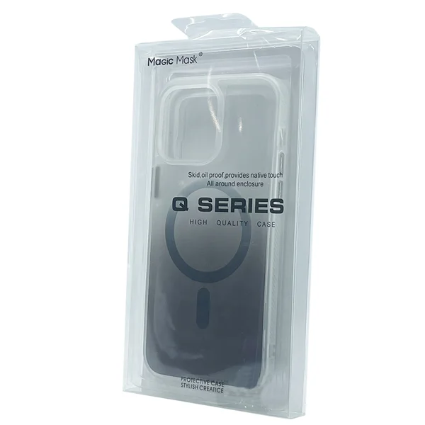 Nettech Apple iPhone 14 Pro Max Uyumlu Transparan Magsafe Seri Arka Koruma Kılıf (Siyah) NT-97997 - 3
