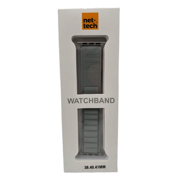 Nettech Apple Watch Series 41 mm Uyumlu Kumaş Kordon (Gri) NT-102991