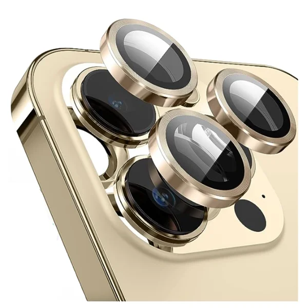 Nettech Apple iPhone 13 Pro Uyumlu Alüminyum Seri Kamera Cam Koruyucu (Gold) NT-103542 - 1