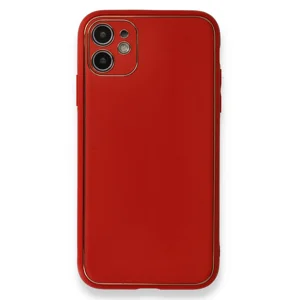 Nettech Samsung Galaxy A04E Uyumlu Coco Leather Seri Arka Koruma Kılıf (Kırmızı) NT-102142