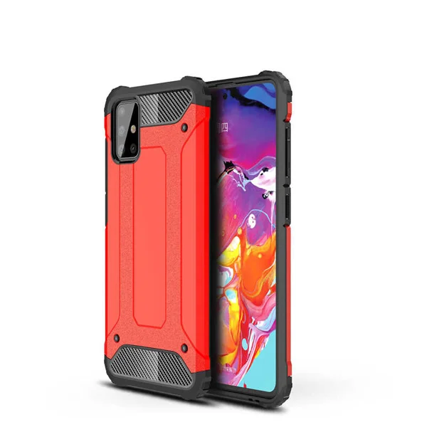 Galaxy A51 Kılıf Zore Crash Silikon Kapak - Kırmızı - 1