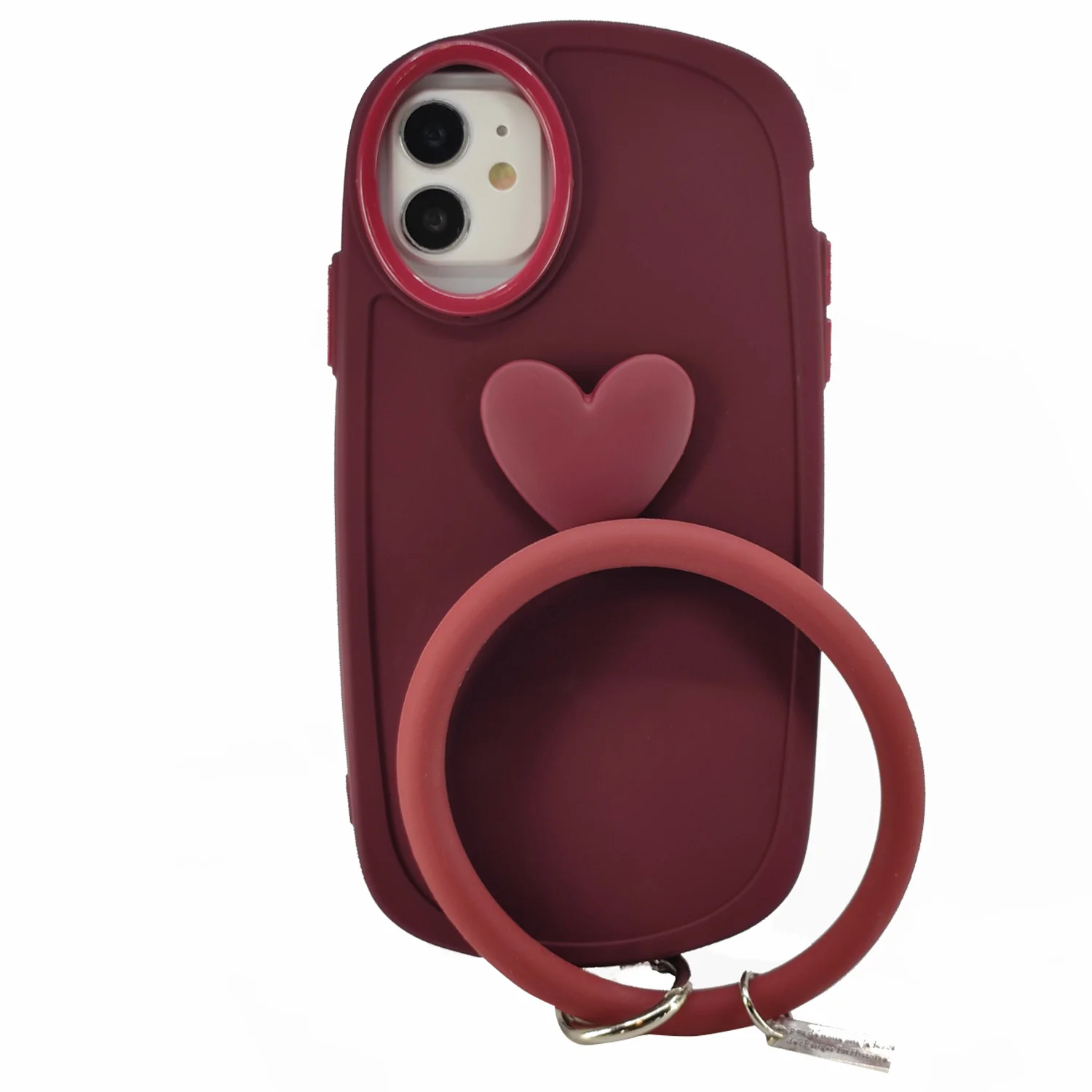 Nettech Apple iPhone 11 Uyumlu Halka Bilekli Nano Seri Arka Koruma Kılıf (Kırmızı) NT-97304