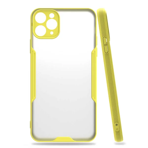 Apple iPhone 11 Pro Max Kılıf Zore Parfe Kapak - Sarı - 1