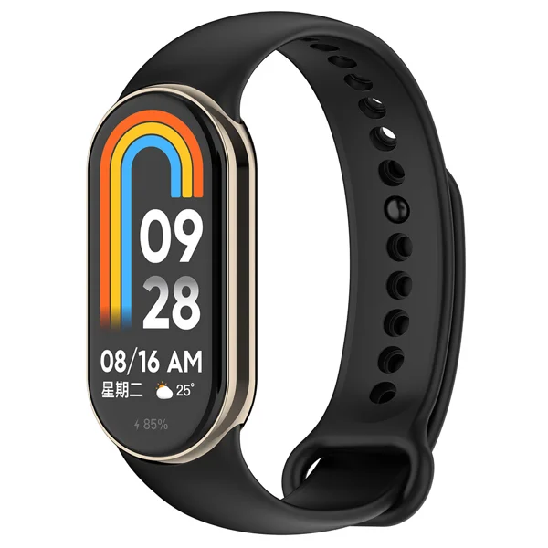 Xiaomi Mi Band 8 Serisi Klasik Kordon Silikon Strap Kayış - Siyah - 1