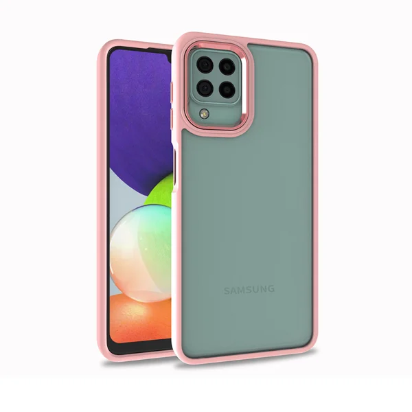 Galaxy M32 Kılıf Zore Flora Kapak - Rose Gold - 1