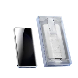 Galaxy S24 Ultra Zore Uygulama Aparatlı 6in1 Easy Body Privacy Ekran Koruyucu - Siyah