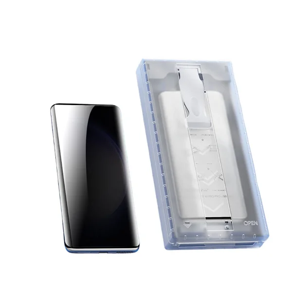 Galaxy S24 Ultra Zore Uygulama Aparatlı 6in1 Easy Body Privacy Ekran Koruyucu - Siyah - 1