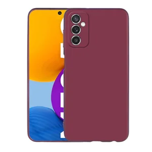 Galaxy M52 Kılıf Zore Premier Silikon Kapak - Mürdüm