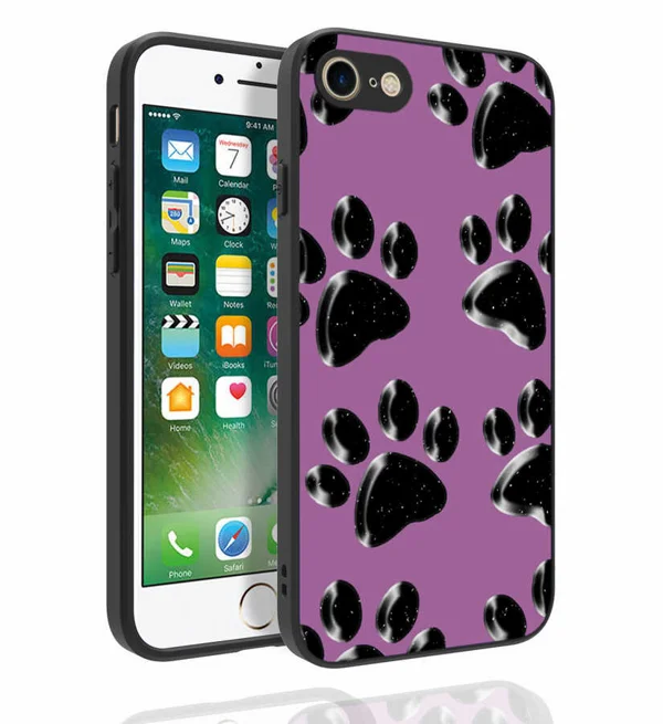 Apple iPhone 8 Kılıf Desenli Kamera Korumalı Parlak Zore Nora Kapak - NO3 - 1
