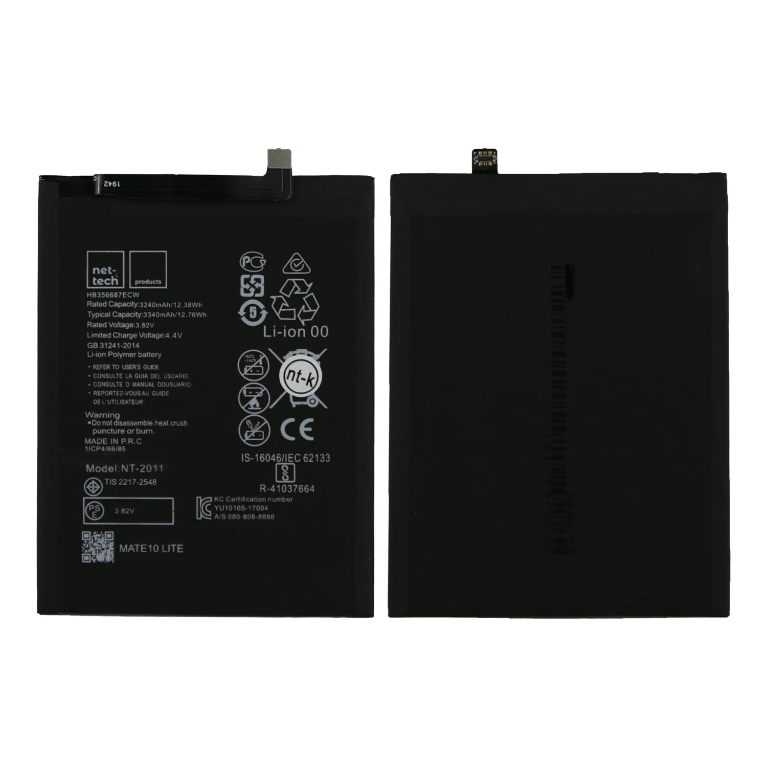 Teknonet Huawei Mate 10 Lite Uyumlu Nettech 3240 MAh Batarya NT-32440