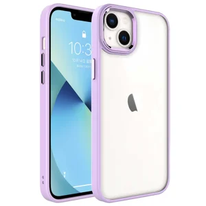 Apple iPhone 14 Plus Kılıf Zore Krom Kapak - Lila