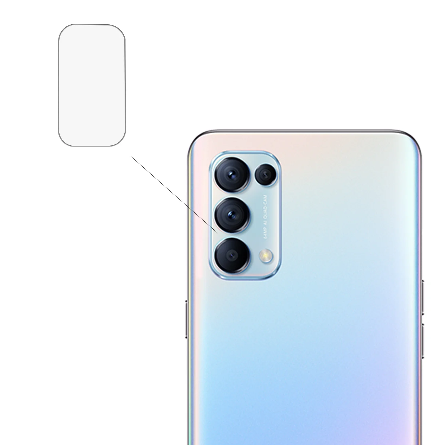 Nettech Oppo Reno 5 Pro Uyumlu Kamera Cam Koruyucu (Şeffaf) NT-89451