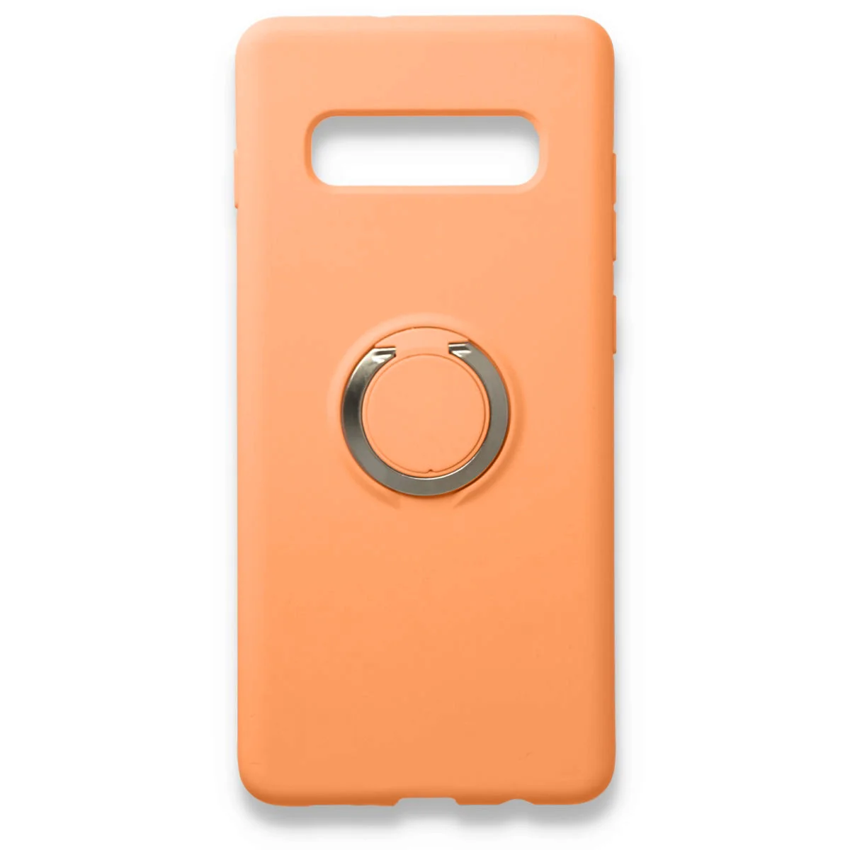 Nettech Samsung Galaxy S10 Uyumlu Nano Ring Arka Koruma Kılıf (Turuncu) NT-81832