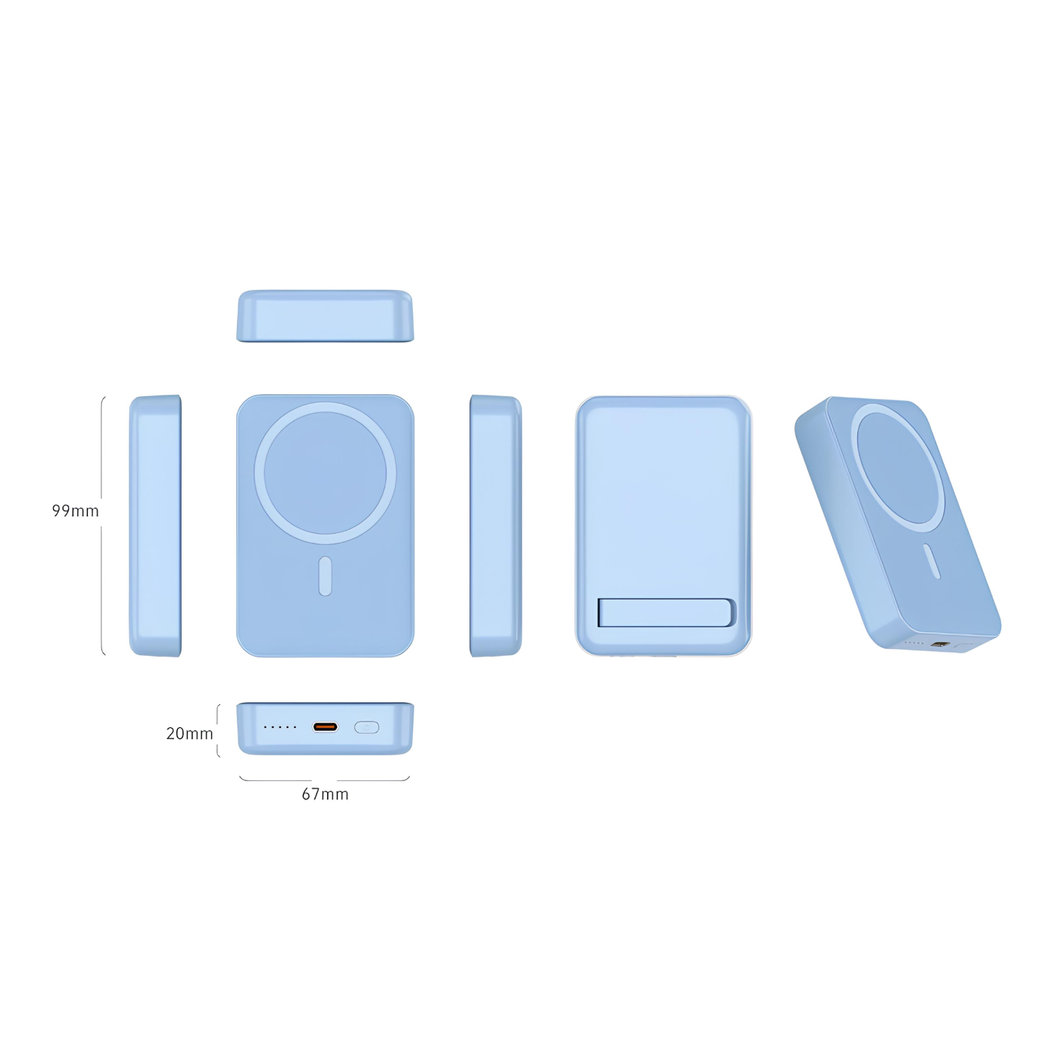 Nettech NT-PW32 15W + 20W PD 10000 MAh Magsafe Powerbank (Mavi) NT-104923