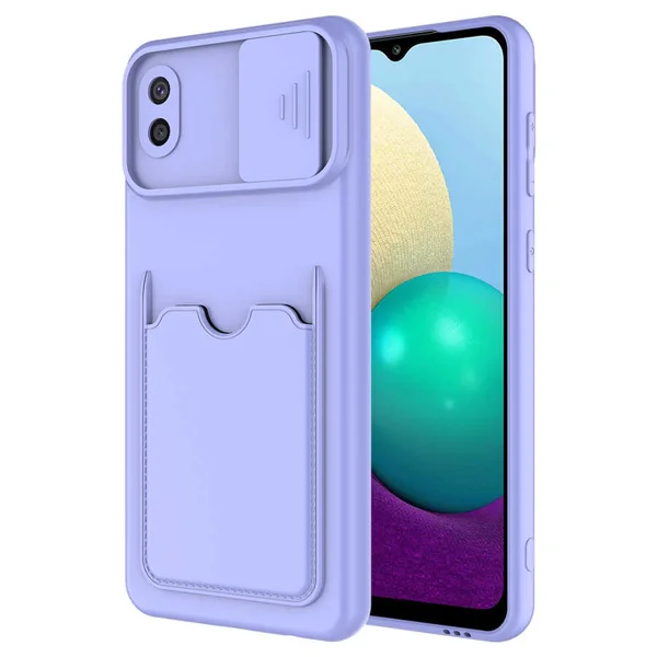 Galaxy A02 Kılıf ​Zore Kartix Kapak - Lila - 1