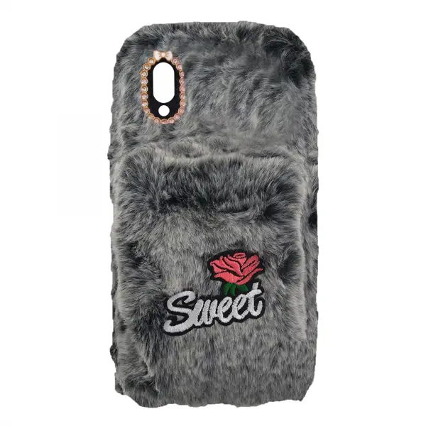 Nettech Huawei P20 Lite Uyumlu Peluş Arka Koruma Kılıf (Siyah) VR-13080