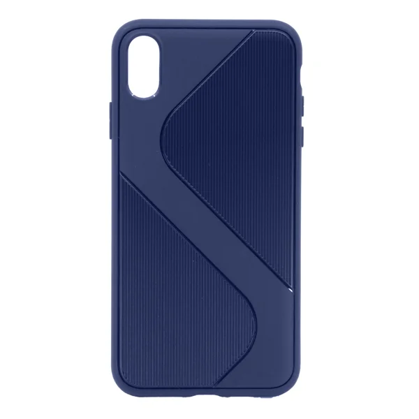 Nettech Apple iPhone XS Max Uyumlu Kendinden Desenli Arka Koruma Kılıf (Lacivert) NT-81785 - 1