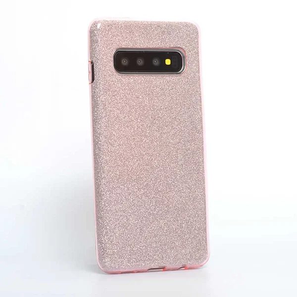 Galaxy S10 Kılıf Zore Shining Silikon - Rose Gold - 1