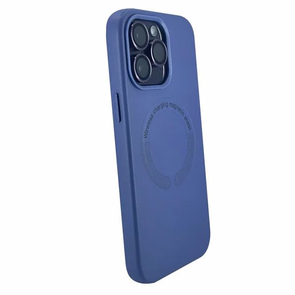 Nettech Apple iPhone 13 Pro Uyumlu Deri Magsafe Seri Arka Koruma Kılıf (Gri) NT-100564 - 2