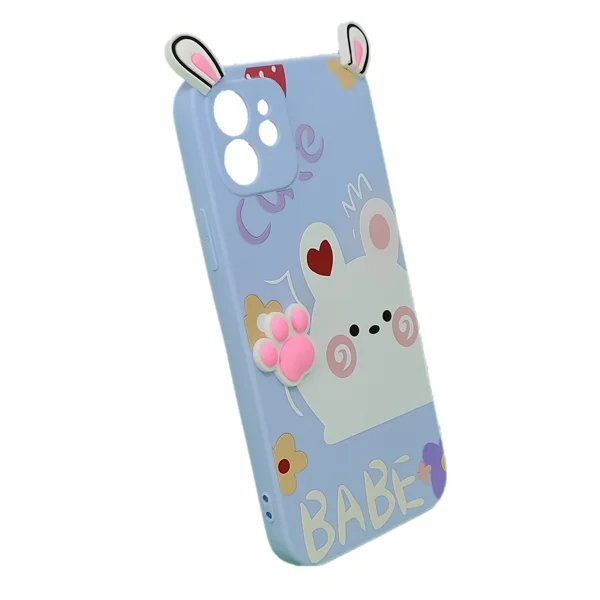 Nettech Apple iPhone 12 Uyumlu Sevimli Ayı Seri Arka Koruma Kılıf (Çeşitli Renk) NT-95155 - 2