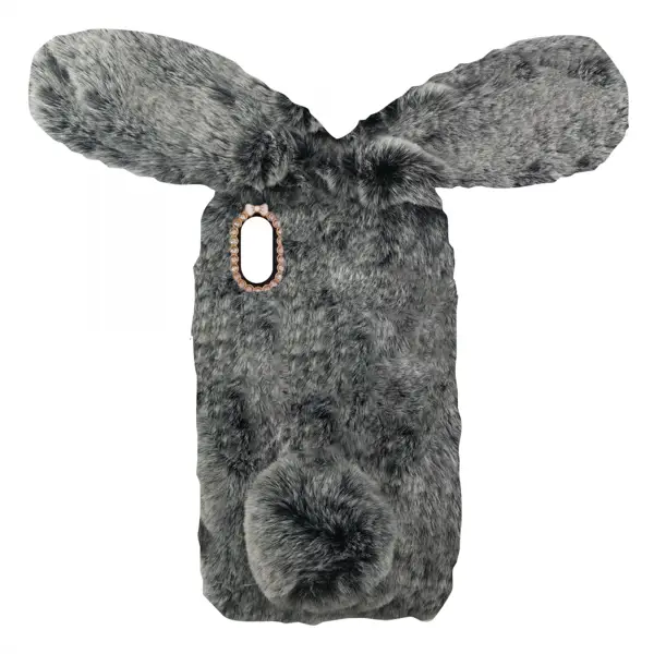 Nettech Apple iPhone XS Uyumlu Peluş Arka Koruma Kılıf (Siyah) VR-13035