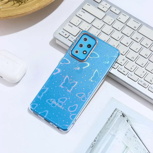 Galaxy A72 Kılıf Zore Sidney Desenli Sert Kapak - Butterfly No2 - 1