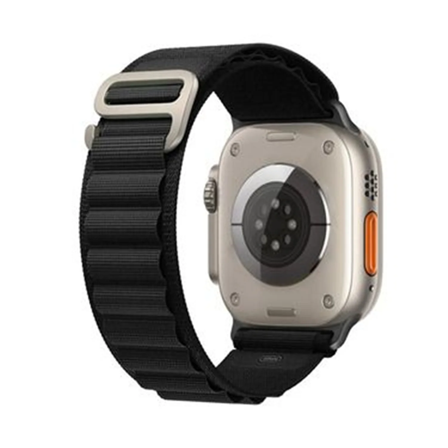 Nettech Apple Watch Ultra 49 mm Uyumlu Kumaş Kordon (Siyah) NT-110265