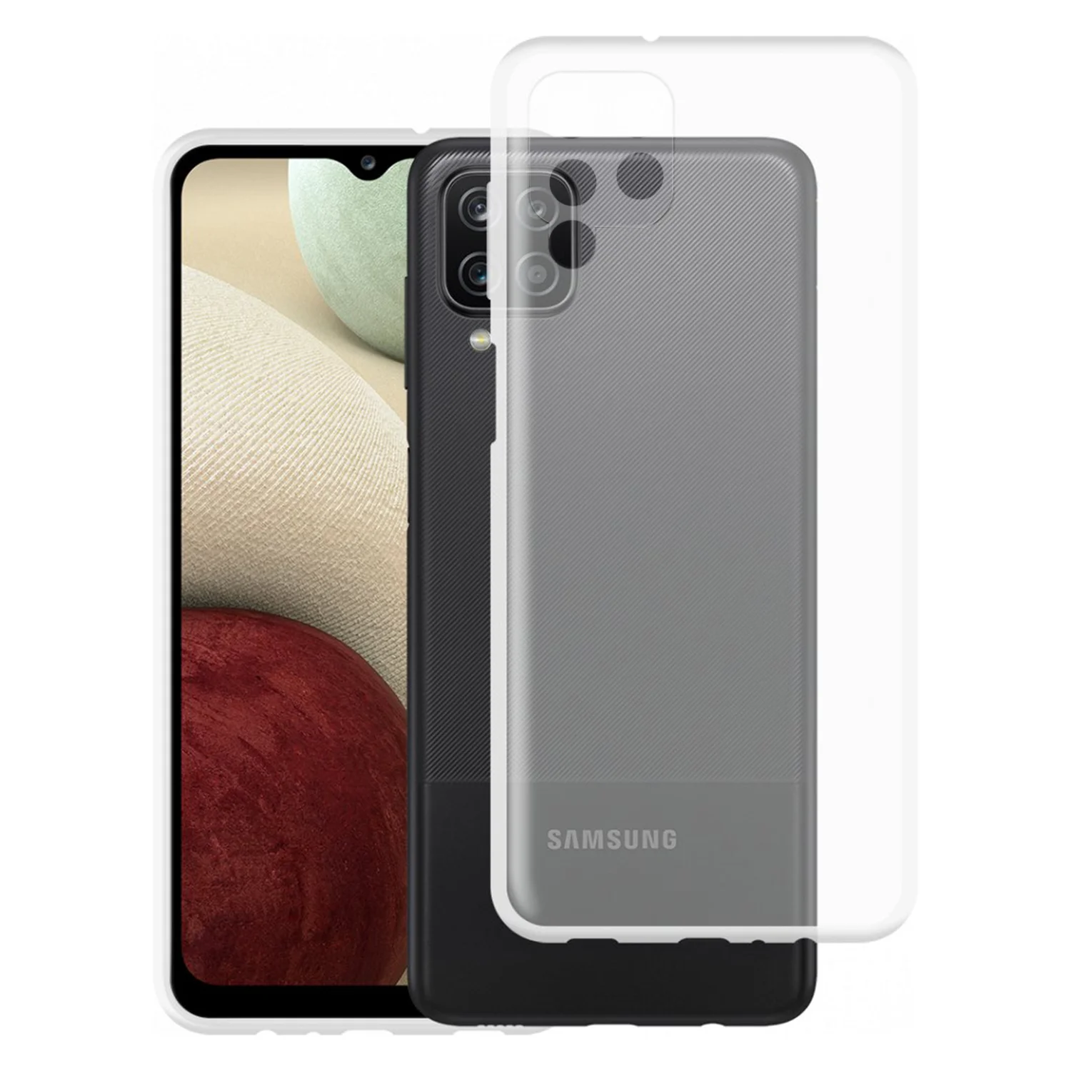 Nettech Samsung Galaxy A12 Uyumlu Lüx Seri Arka Koruma Kılıf (Şeffaf) NT-84677